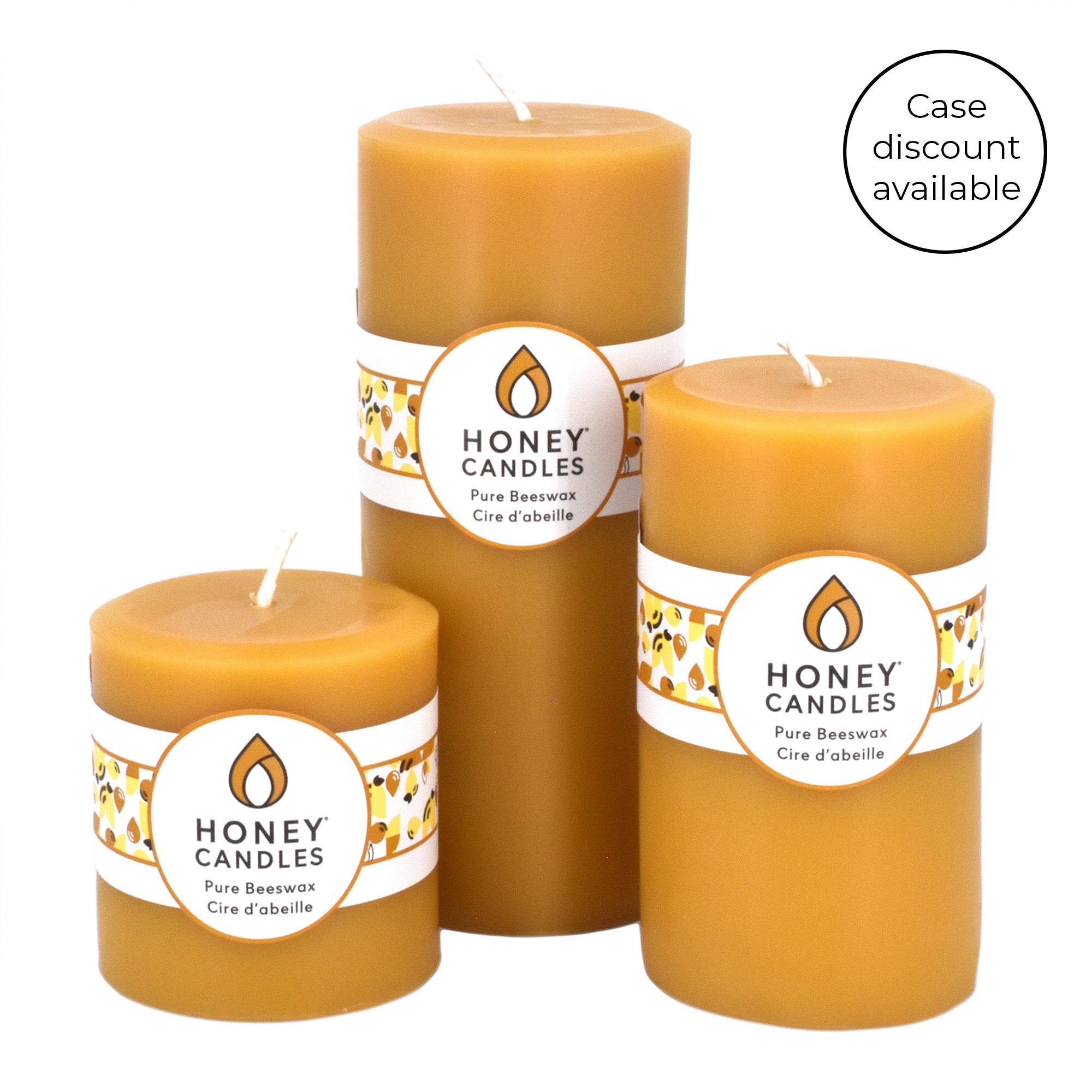 Beeswax Pillar Candle Set