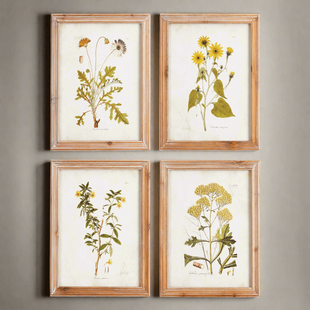 Vintage Botanical Print Set