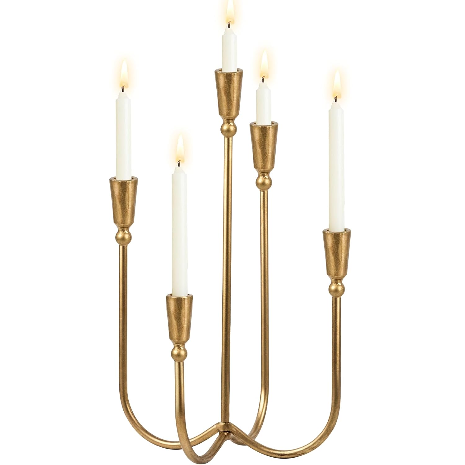 Five-Arm Brass Candelabra