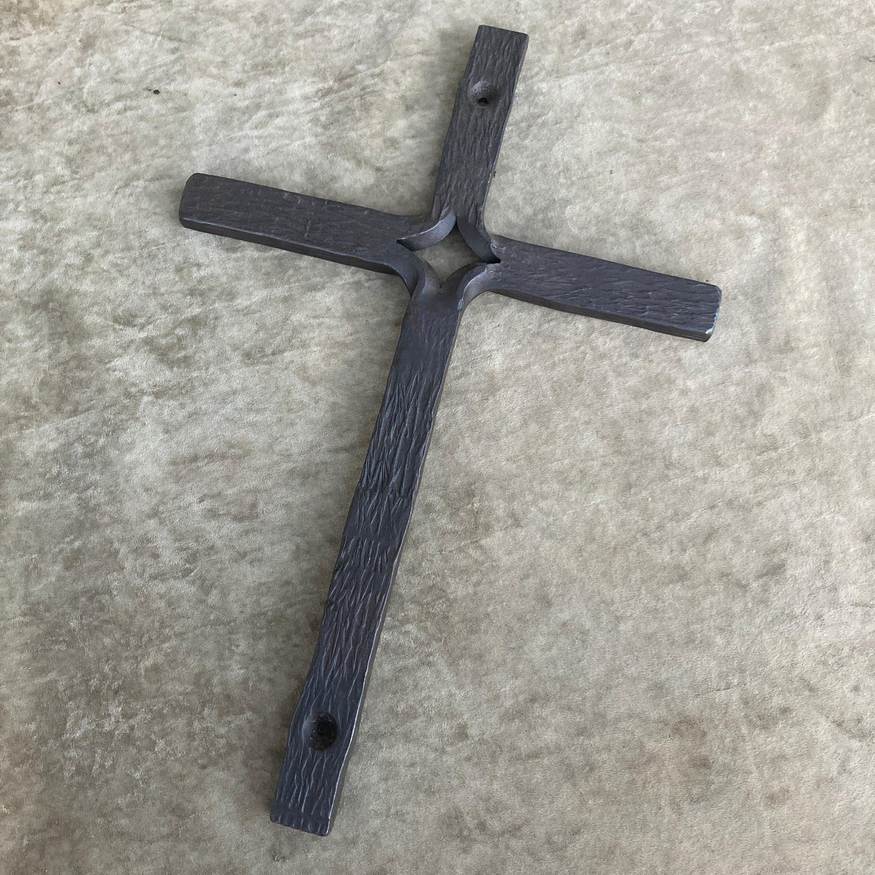 Hand-Forged Iron Wall Cross